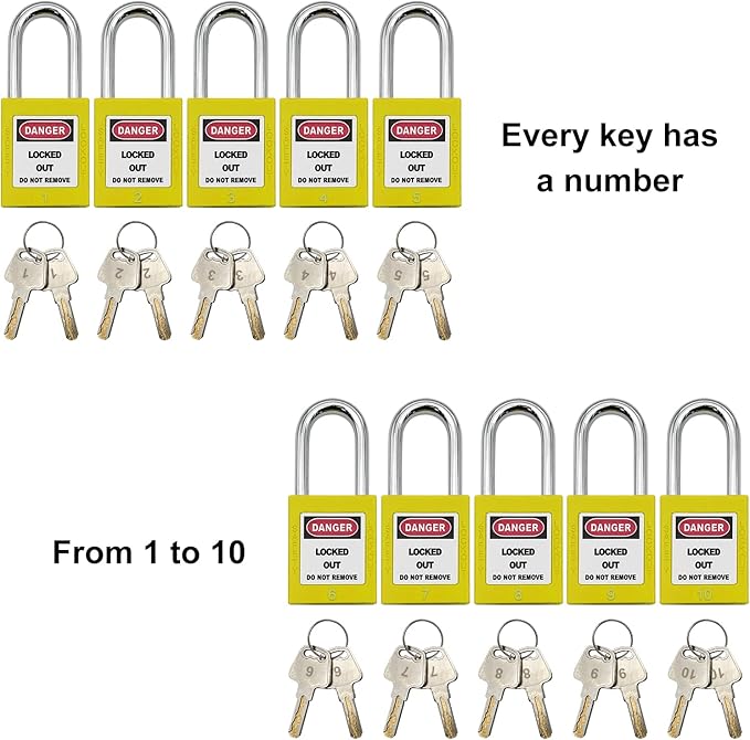 Lockout Tagout Locks, Safety Padlocks, Loto Locks Keyed Differently Lock Out Tag Out Device Plastic