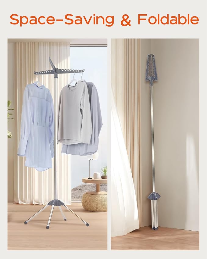 CASAMAYA Clothes Drying Rack Foldable, 59 inch Tripod Laundry Drying Rack Indoor - Image 3