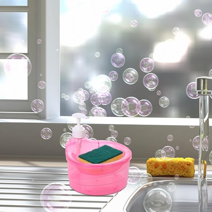 Dishwashing Soap Dispenser, 2 in 1 Counter Dish Washing Soap Dispenser - Image 3