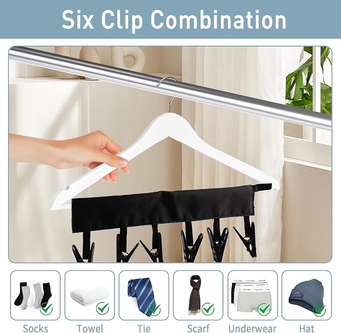 TamBee Travel Hanger Clips, Cruise Ship Essentials Portable Folding Clothes - Image 5