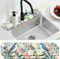 2 Pcs Kitchen Sink Splash Guard Faucet Mat Bluebird Faucet Mat by CONCHLERY%E6%97%97%E8%88%B0%E5%BA%97