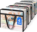 BlissTotes Moving Bags 90L 4PCS, Transparent Containers by BlissTotes