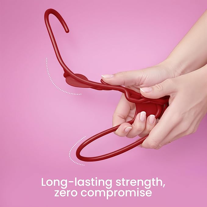 Utopia Home Plastic Hangers 30 Pack – Space Saving Clothes Hanger Red | Durable - Image 4