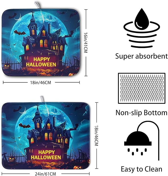 Happy Halloween Dish Drying Mat - Image 2