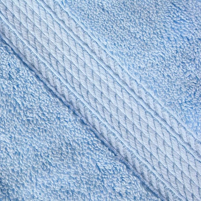 Superior Egyptian Cotton Plush & Absorbent, Face Towel Set of 6, Light Blue | - Image 3