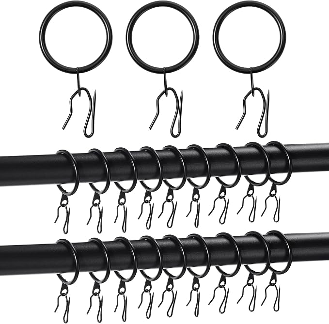 Qunclay 100 Set 0.98 Inch Metal Curtain Rings by Qunclay