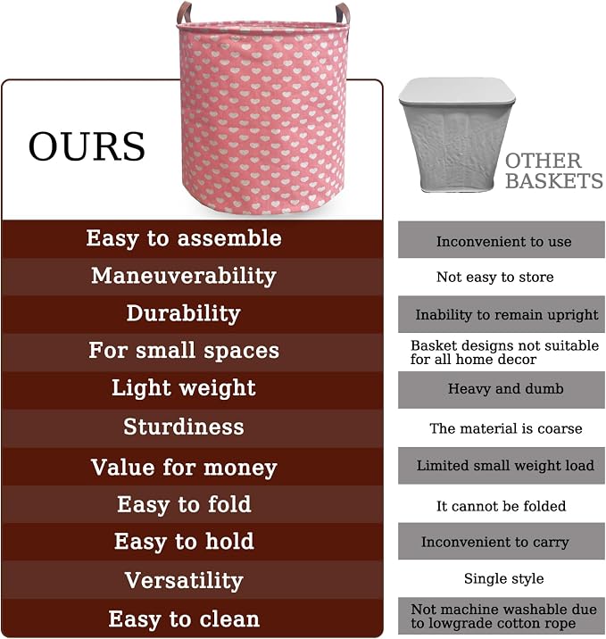 Waterproof Laundry Hamper Collapsible Laundry Basket Leather Handle Laundry Bag - Image 3