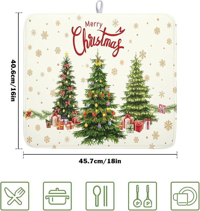 Merry Christmas Dish Drying Mats - Image 2