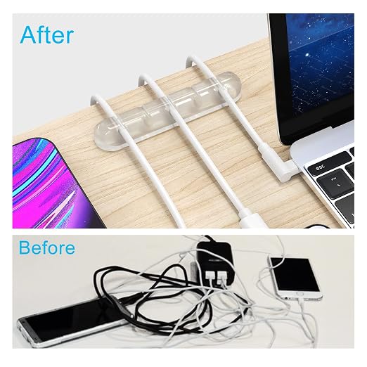 Cord Organizer, Cable Organizers USB Cable Holder Wire Organizer Cord Clips - Image 2