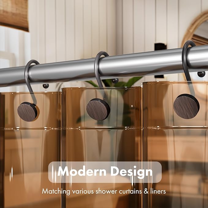 AmazerBath Shower Curtain Hooks Bronze Shower Curtain Rings Heavy Modern - Image 7
