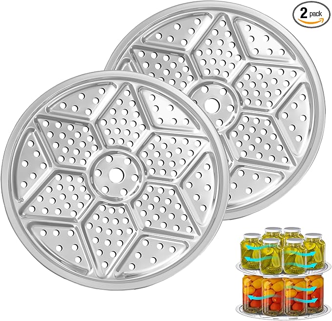 2 Pcs Pressure Canner Rack, 11-inch Thickened Cooker Racks, 304 Stainless Steel Premium Canning Pot Rack for Pressure Canner - Compatible with Presto