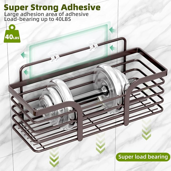 Yougai Shower Organizer with Soap Holder and Hooks - Image 6