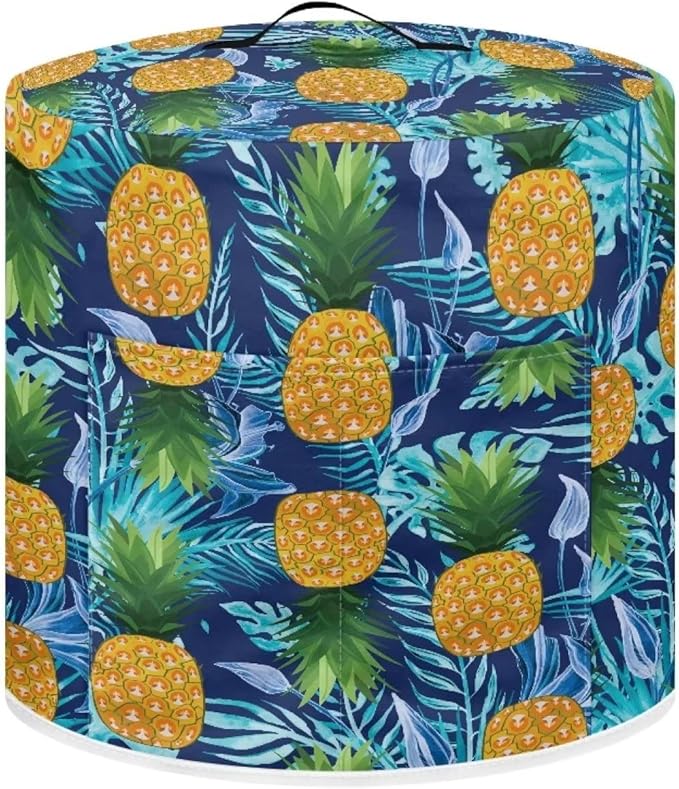 Pineapple Kitchen Appliance Cover for 3 qt Pressure Cooker,Small Appliance Dust Cover for Electric Pressure Cooker/Air Fryer/Rice Cooker/Steamer/Toaster/Oven,Washable