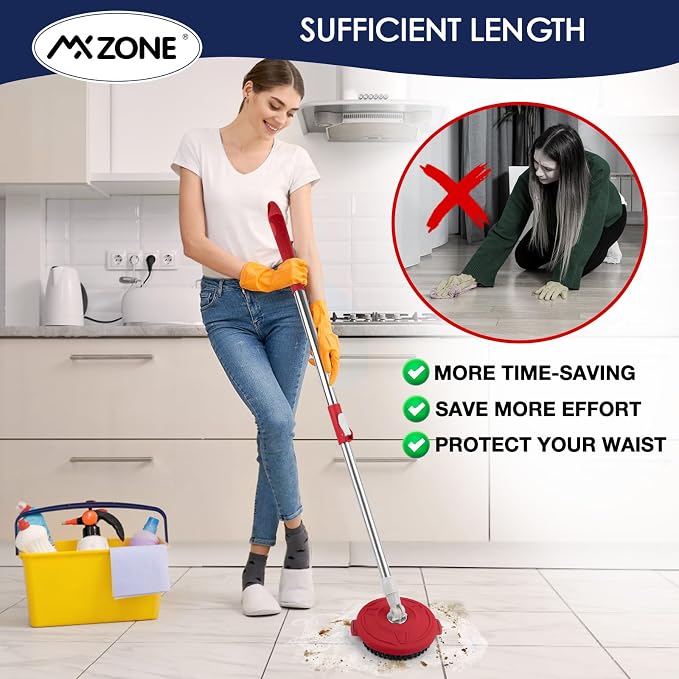 Round Spin Mop Scrub Brush Head - Image 5