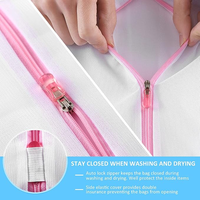 GOGOODA Mesh Laundry Bags for Delicates Durable Protective Wash Bags - Image 4