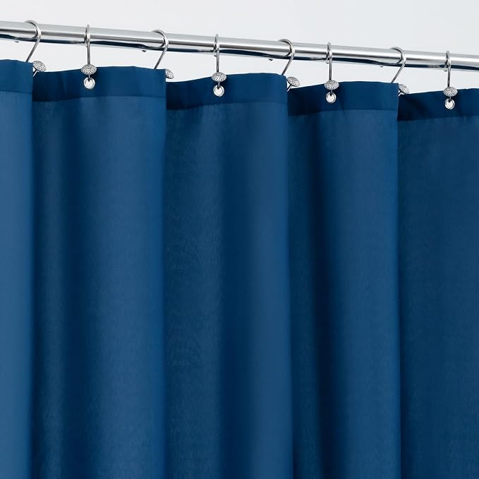 ALYVIA SPRING Waterproof Fabric Shower Curtain or Liner Navy Blue by ALYVIASPRING