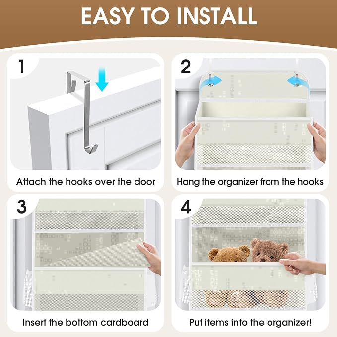 2 Pcs Over The Door Organizer Large Capacity Hanging Storage Room Organizer - Image 3