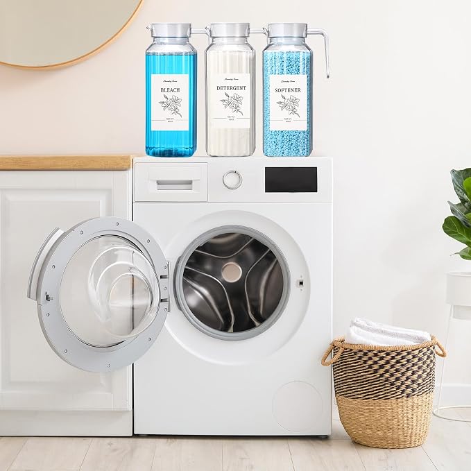 Potchen 3 Pack Laundry Detergent Dispenser Set, Fabric Softener Dispenser - Image 6