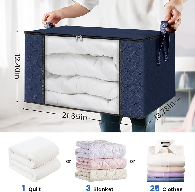 10 Pack Storage Bags for Clothes Blanket Storage Bins - Image 2