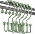 Titanker Shower Curtain Hooks Rings, Rust-Resistant Metal Double Glide Shower by Titanker