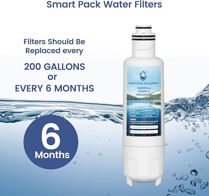HX2019FR-A Water Filter Replacement, Compatible with Hisense HX2019FR-A, HX2019F-A, HRM260N6TSE, HRFD560SW, HRCD585BW, HRFD634BW, HRCD650BW, HRCD586TBWB and Mora MRM260N6TSE 3 Pack