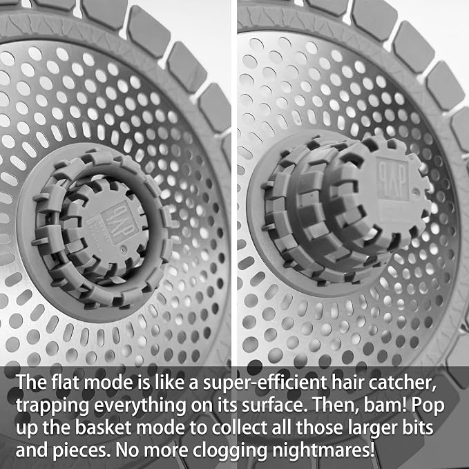 QAP Shower Drain Hair Catcher, Stainless Steel Bathtub Strainer 2-Pack | - Image 4