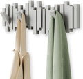 Umbra Sticks Wall Mount Coat Rack, 5 Hook Retractable Pegs, sculptural modern by Umbra