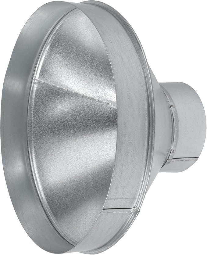10" to 4" Inch Duct Pipe Adapter - Galvanized Steel HVAC Ducting Reducer for Ventilation - PVC Pipe, Hose Coupler - Heavy Duty Exhaust, Air Conditioner Fittings - Vent Flange Connector