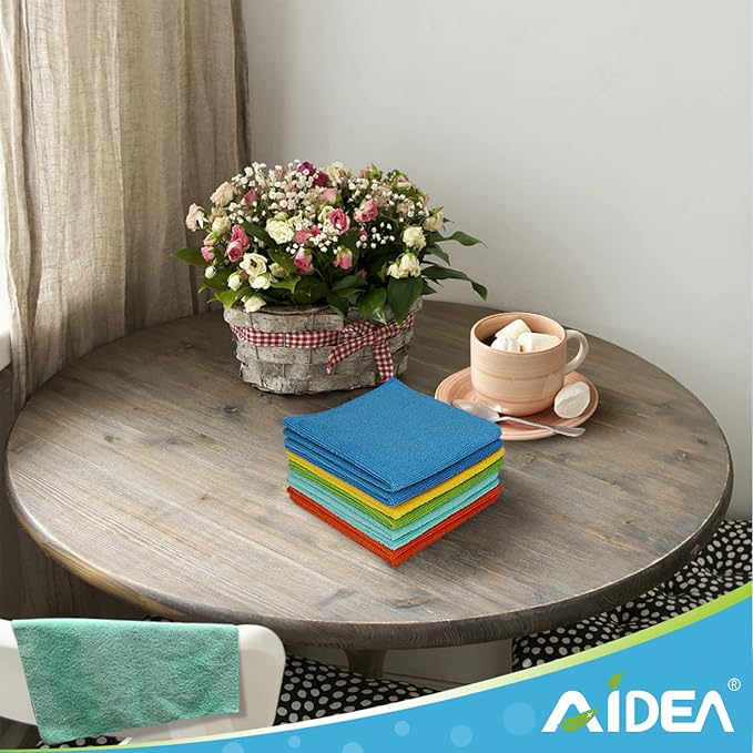 AIDEA Microfiber Cleaning Cloth, Absorbent Shop Rags, Microfiber Towels - Image 7