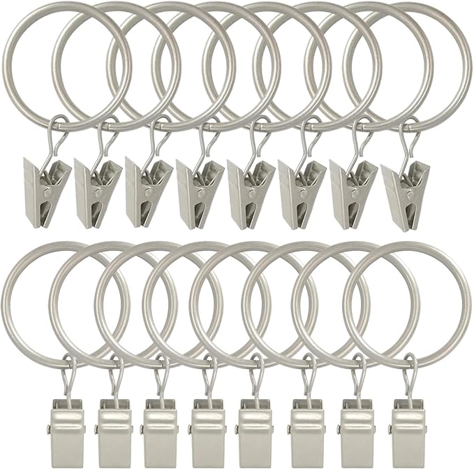 100 Pack Curtain Rings with Clips, Drapery Clip with Rings, Drapes Rings 1.26 - Image 7