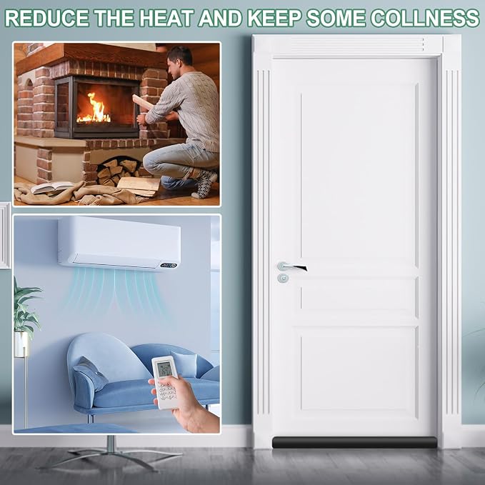 MAXTID 32" Black Door Air Draft Stopper, Wind Blocker - Image 6