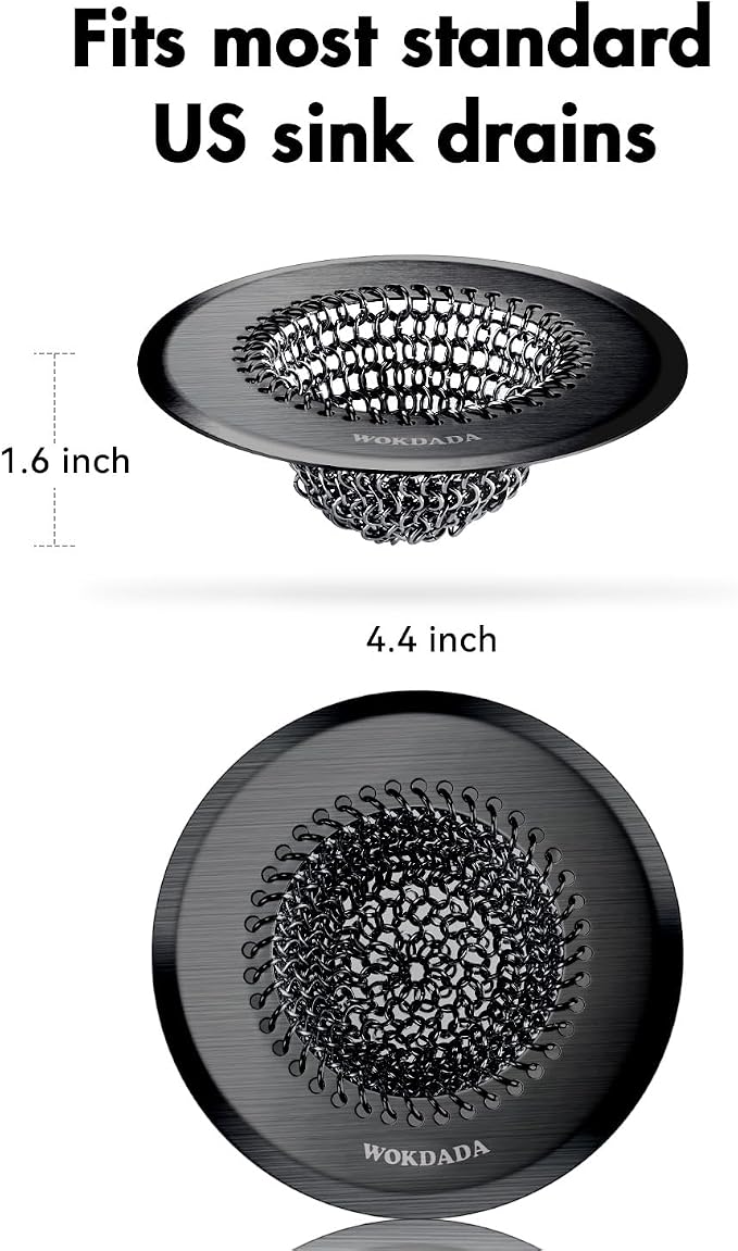 Kitchen Sink Drain Strainer, Patented Reversible Chain Mesh Basket - Image 7