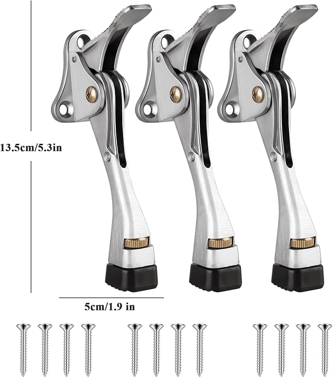 GroTheory 3 Pack Door Stoppers, 4 inch Kickdown Door Stops | Heavy Duty Door - Image 6