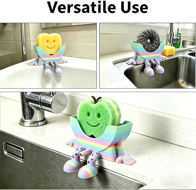 Creative Drainage Sponge Holder: Traceless Glue, 3D Printed Funny Kitchen Sink - Image 7