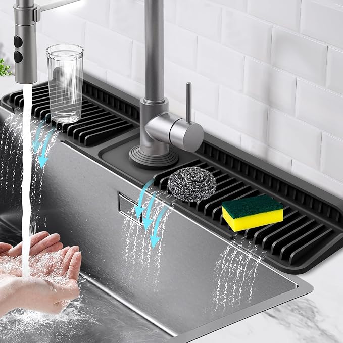 24-Inch Kitchen Sink Splash Guard Mat | 7° Slope by Hugro+Tarfive