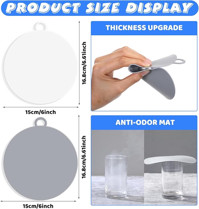 6 Pack Drain Covers for Bugs, 6 X 6 Inch, Anti Odor and Cockroach, Kitchen - Image 2