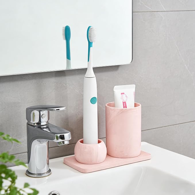 Ceramic Toothbrush Holder & Toothbrush Cup - Image 4