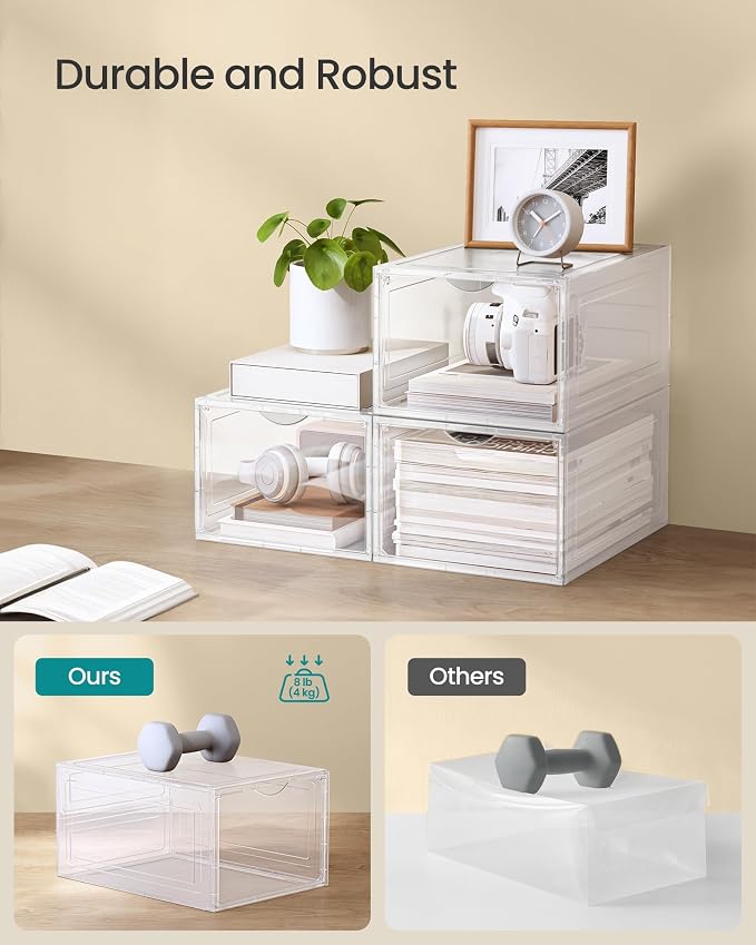 SONGMICS Shoe Boxes, Up to US Size 11 - Image 4