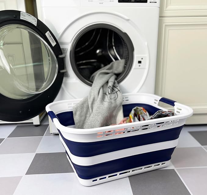 SAMMART 42L Collapsible Plastic Laundry Basket - Image 2
