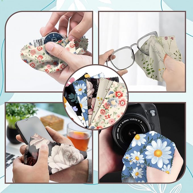 6 PCS Glasses Cleaning Cloth Eyeglass Lens Microfiber Cleaning Cloth Reusable - Image 4