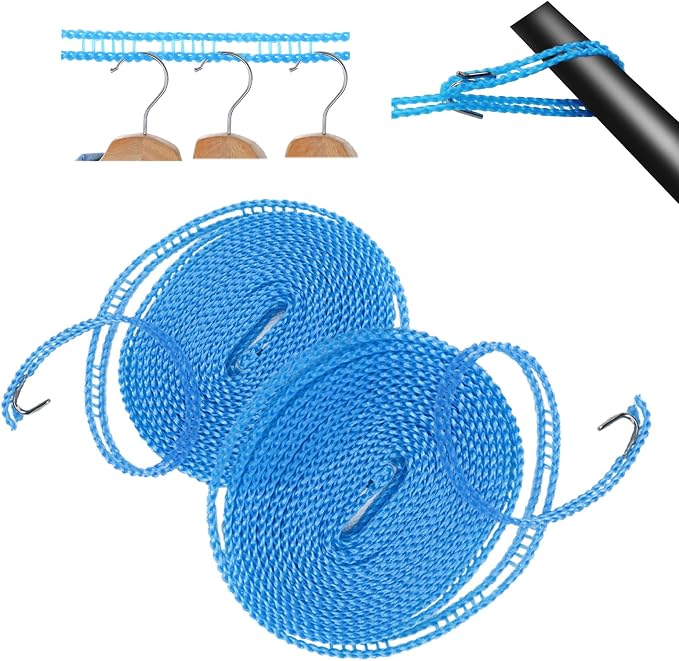 2 Pack Windproof Clothes Line by HISAFA