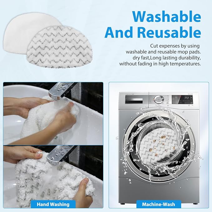 6 Pack Steam Mop Replacement Pads Washable - Image 4