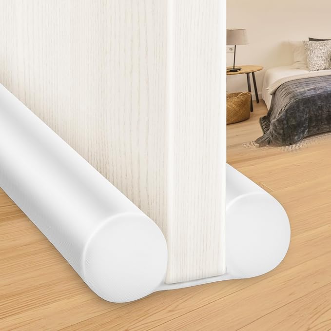 MAXTID Under Door Draft Stopper White 32Inch, Weather Stripping Door Seal by MAXTID