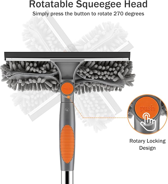 SetSail Window Squeegee with 66in Extension Pole 2-in-1 Window Cleaning Kit | - Image 5