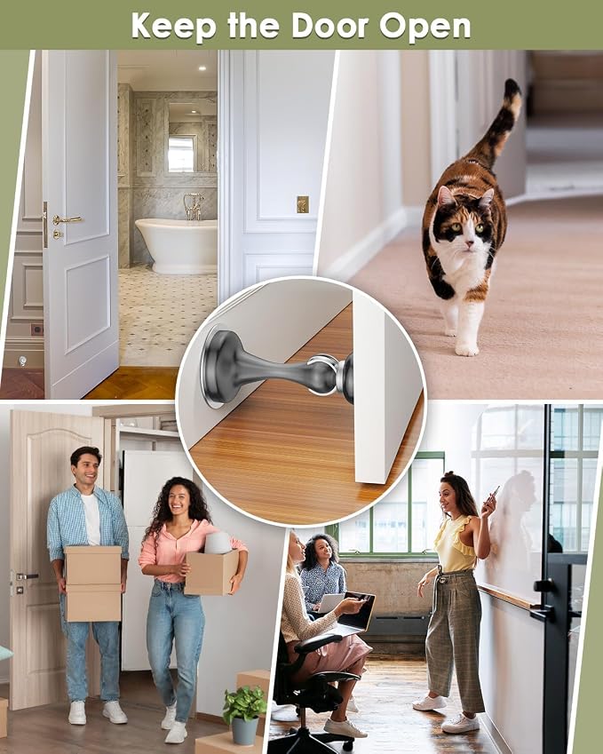 Door Stoppers Magnetic Door Catch, Stainless Steel Magnetic Door Stop 2 Pack - Image 5