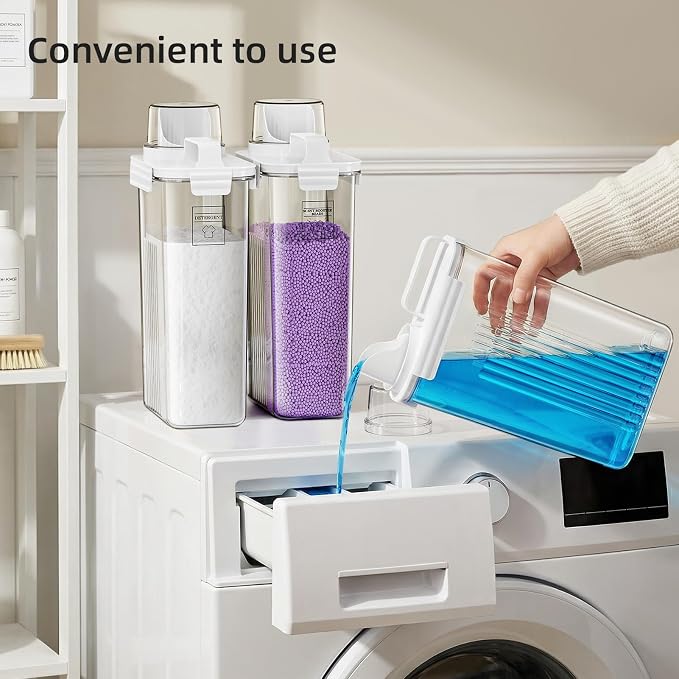 94oz Laundry Detergent Dispenser Container, Laundry Soap Dispenser, 3 Pack - Image 4