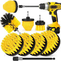 8 Pack Drill Brush Attachment Set, 1/4in Power Scrubber Brush+ Extend Long Rod by Tialero