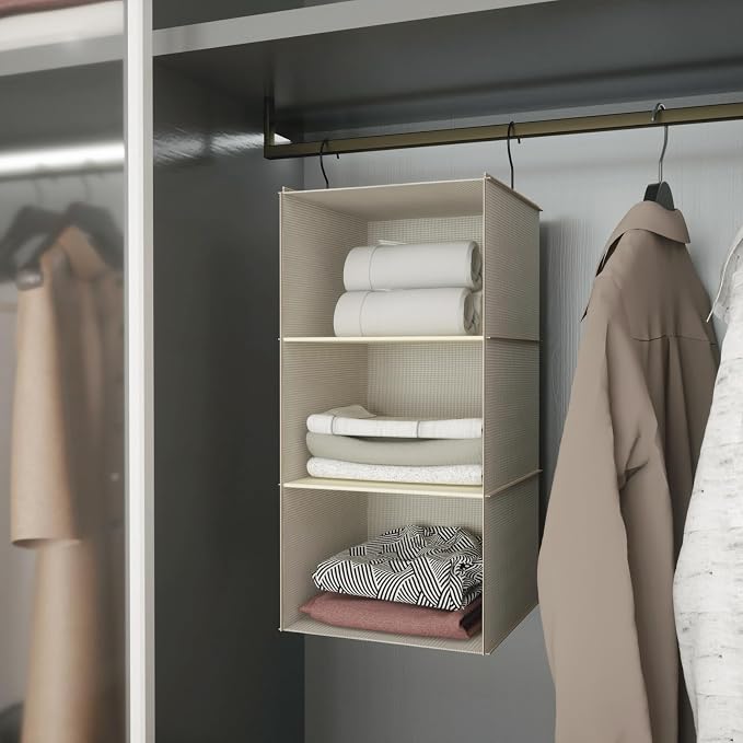 Hanging Closet Organizer 3-Tier, Oxford Wardrobe Storage, shoes & accessories; - Image 7