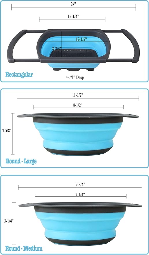16 in. x 20 in. x 10 in. 16-Gauge Stainless Steel Undermount Single Bowl Bar Prep Kitchen Sink with Collapsible Colander Set and Strainer