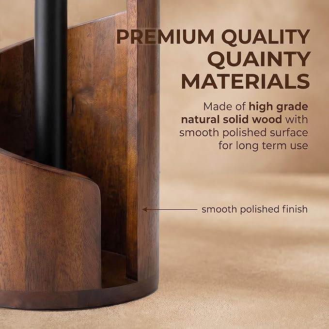 Wooden Paper Towel Holder, for Jumbo Rolls - Image 3